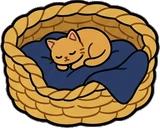 Pet beds and homes, a sticker from the The Magic Classroom world