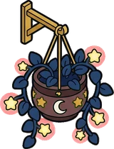 Hanging plants, a sticker from the The Magic Classroom world
