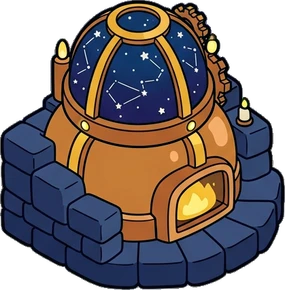 Fireplaces and stoves, a sticker from the The Magic Classroom world