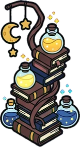 Big floor pieces, a sticker from the The Magic Classroom world