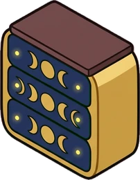 Dressers and low cabinets, a sticker from the The Magic Classroom world