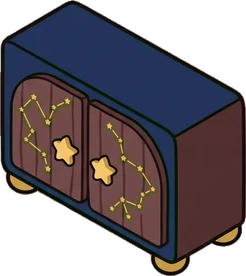 Dressers and low cabinets, a sticker from the The Magic Classroom world
