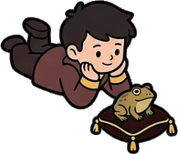 People lying down, a sticker from the The Magic Classroom world