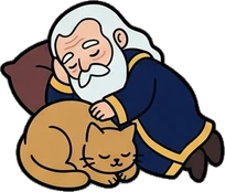 People lying down, a sticker from the The Magic Classroom world
