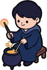 People sitting, a sticker from the The Magic Classroom world