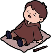 People sitting, a sticker from the The Magic Classroom world