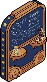 Signboards and chalkboards, a sticker from the The Magic Classroom world