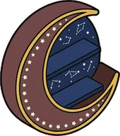 Wall shelves, a sticker from the The Magic Classroom world