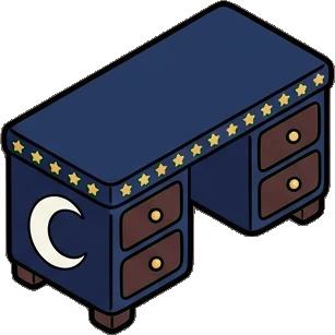 Desks and workbenches, a sticker from the The Magic Classroom world