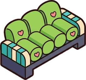 Benches, a sticker from the The Monster Family world