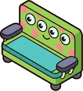 Benches, a sticker from the The Monster Family world