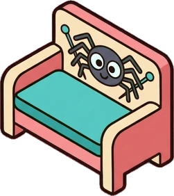 Benches, a sticker from the The Monster Family world