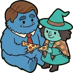 People together, a sticker from the The Monster Family world