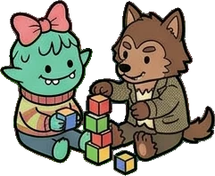 People together, a sticker from the The Monster Family world