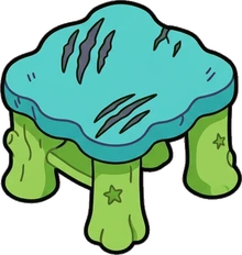 Coffee tables, a sticker from the The Monster Family world