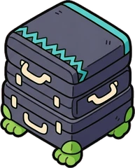 Coffee tables, a sticker from the The Monster Family world