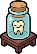 Collectibles, a sticker from the The Monster Family world