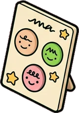 Collectibles, a sticker from the The Monster Family world