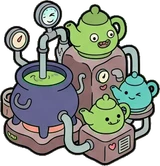 Gadgets and devices, a sticker from the The Monster Family world