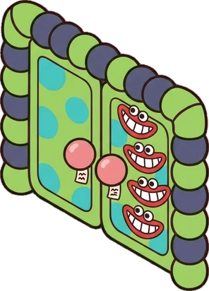 Doors, a sticker from the The Monster Family world
