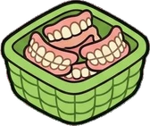 Baskets and floor things, a sticker from the The Monster Family world