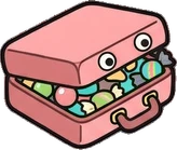 Baskets and floor things, a sticker from the The Monster Family world