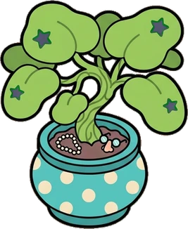 Floor plants, a sticker from the The Monster Family world