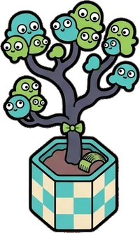Floor plants, a sticker from the The Monster Family world