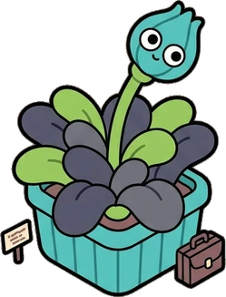 Floor plants, a sticker from the The Monster Family world