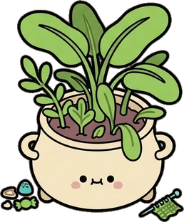 Floor plants, a sticker from the The Monster Family world