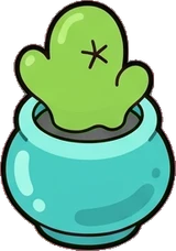 Small plants, a sticker from the The Monster Family world
