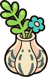 Small plants, a sticker from the The Monster Family world