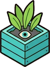 Small plants, a sticker from the The Monster Family world