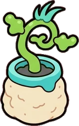 Small plants, a sticker from the The Monster Family world