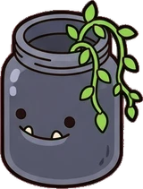 Small plants, a sticker from the The Monster Family world