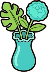 Small plants, a sticker from the The Monster Family world