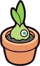 Small plants, a sticker from the The Monster Family world