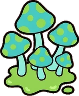 Small plants, a sticker from the The Monster Family world