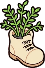 Small plants, a sticker from the The Monster Family world