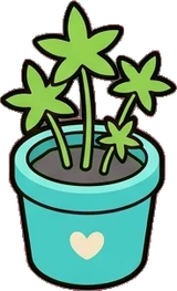 Small plants, a sticker from the The Monster Family world