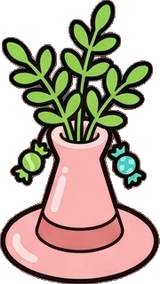 Small plants, a sticker from the The Monster Family world