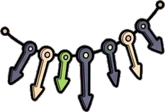 Garlands and hanging things, a sticker from the The Monster Family world