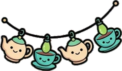 Garlands and hanging things, a sticker from the The Monster Family world