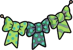 Garlands and hanging things, a sticker from the The Monster Family world