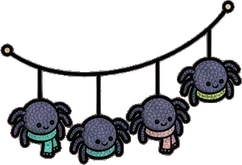 Garlands and hanging things, a sticker from the The Monster Family world