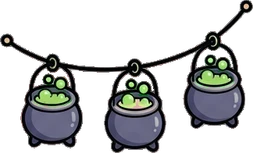 Garlands and hanging things, a sticker from the The Monster Family world