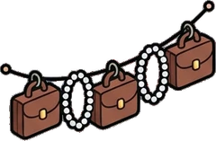 Garlands and hanging things, a sticker from the The Monster Family world