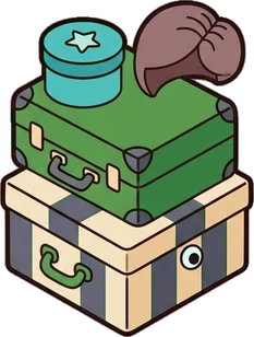 Big floor pieces, a sticker from the The Monster Family world