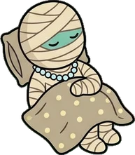 People lying down, a sticker from the The Monster Family world