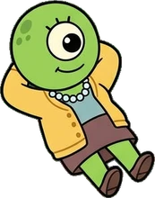 People lying down, a sticker from the The Monster Family world